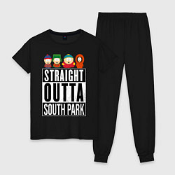 Пижама хлопковая женская SOUTH PARK, цвет: черный