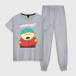 Пижама хлопковая женская South Park, Эрик Картман, цвет: меланж