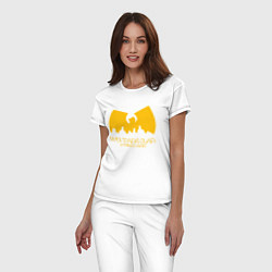 Пижама хлопковая женская Wu-Tang Clan, цвет: белый — фото 2