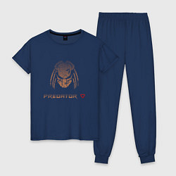 Пижама хлопковая женская Predator Hunting Grounds, цвет: тёмно-синий