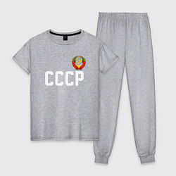Пижама хлопковая женская СССР, цвет: меланж