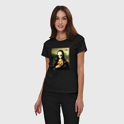 Пижама хлопковая женская Mona Lisa, цвет: черный — фото 2