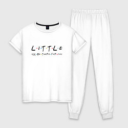 Пижама хлопковая женская Little big 1 часть Z, цвет: белый