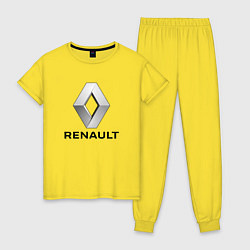 Пижама хлопковая женская RENAULT, цвет: желтый