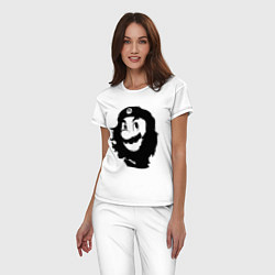 Пижама хлопковая женская Che Mario, цвет: белый — фото 2