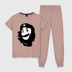 Пижама хлопковая женская Che Mario, цвет: пыльно-розовый