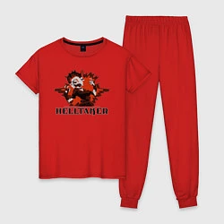 Пижама хлопковая женская Helltaker, цвет: красный