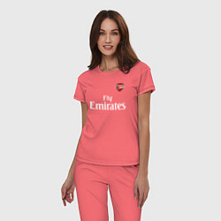 Пижама хлопковая женская ARSENAL, цвет: коралловый — фото 2