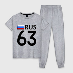 Пижама хлопковая женская RUS 63, цвет: меланж