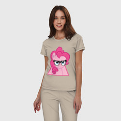 Пижама хлопковая женская Pinky Pie hipster, цвет: миндальный — фото 2