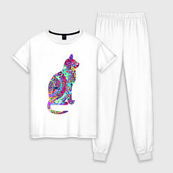 Женская пижама Красочная кошка