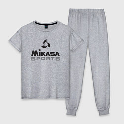 Пижама хлопковая женская MIKASA SPORTS, цвет: меланж