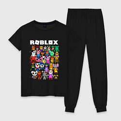 Пижама хлопковая женская ROBLOX PIGGY, цвет: черный