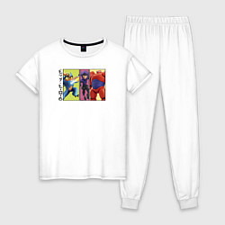 Пижама хлопковая женская Big Hero 6, цвет: белый