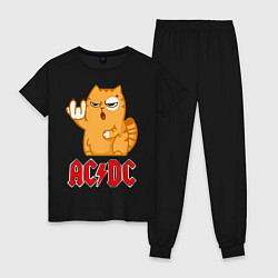 Женская пижама ACDC rock cat