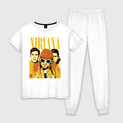 Пижама хлопковая женская Nirvana, цвет: белый