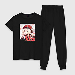Пижама хлопковая женская Klee, цвет: черный