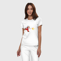 Пижама хлопковая женская Mario, цвет: белый — фото 2