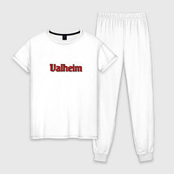 Пижама хлопковая женская Valheim, цвет: белый