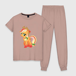 Пижама хлопковая женская My Little Pony - AppleJack, цвет: пыльно-розовый