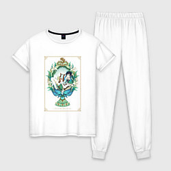 Пижама хлопковая женская Икона Венти, цвет: белый