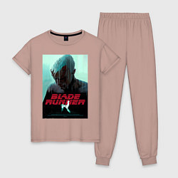 Пижама хлопковая женская Слезы в дожде Blade Runner, цвет: пыльно-розовый