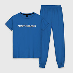 Пижама хлопковая женская Майкл Джексон MOONWALKER, цвет: синий