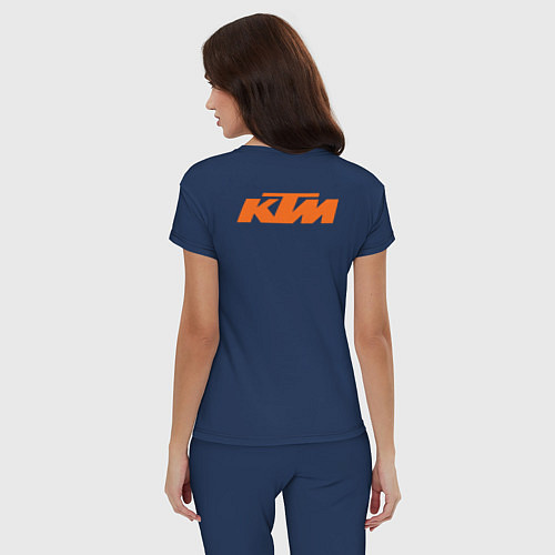 Женская пижама KTM READY TO RACE спина Z / Тёмно-синий – фото 4