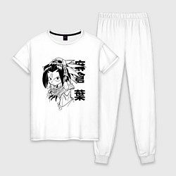 Пижама хлопковая женская Asakura Shaman, цвет: белый