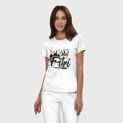 Пижама хлопковая женская Праздник фонарей, цвет: белый — фото 2