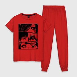 Пижама хлопковая женская Токийский Гуль, цвет: красный