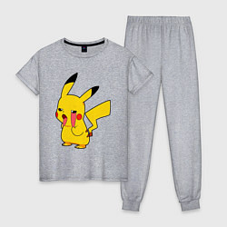 Женская пижама Уставший Пикачу
