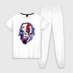 Пижама хлопковая женская Monkey Kratos, цвет: белый