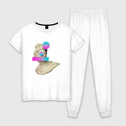 Пижама хлопковая женская Современный Мыслитель, цвет: белый