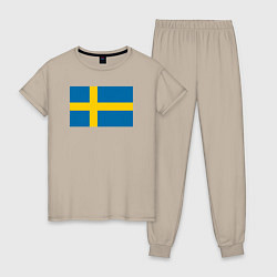 Женская пижама Швеция Флаг Швеции