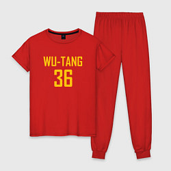 Пижама хлопковая женская Wu-Tang 36, цвет: красный