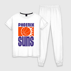 Пижама хлопковая женская Phoenix Suns, цвет: белый