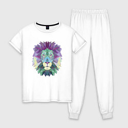Пижама хлопковая женская Lion, цвет: белый