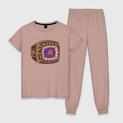 Пижама хлопковая женская Phoenix Champions, цвет: пыльно-розовый