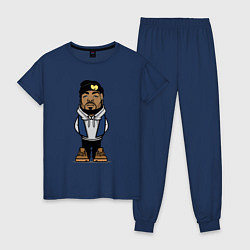 Пижама хлопковая женская Method Man, цвет: тёмно-синий
