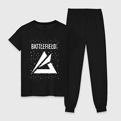 Пижама хлопковая женская Battlefield Portal - Stars, цвет: черный