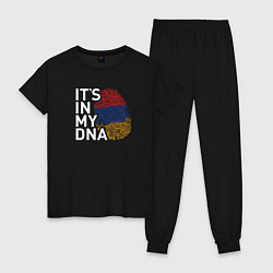 Пижама хлопковая женская Its in my DNA, цвет: черный