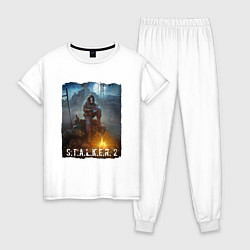 Пижама хлопковая женская S T A L K E R С Т А Л К Е Р 2 Z, цвет: белый