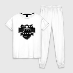 Пижама хлопковая женская Judo Team, цвет: белый