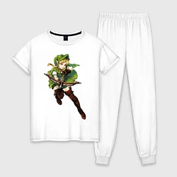 Пижама хлопковая женская Zelda1, цвет: белый