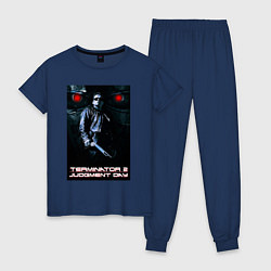 Пижама хлопковая женская Terminator JD, цвет: тёмно-синий