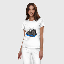 Пижама хлопковая женская Altay 1, цвет: белый — фото 2