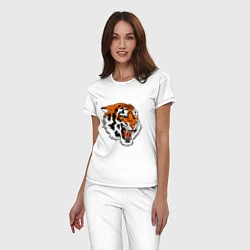 Пижама хлопковая женская Smiling Tiger, цвет: белый — фото 2