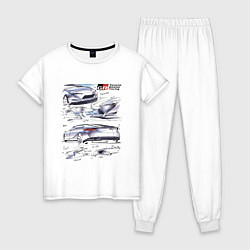Женская пижама Toyota Gazoo Racing sketch