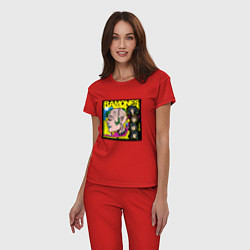 Пижама хлопковая женская Art Ramones, цвет: красный — фото 2
